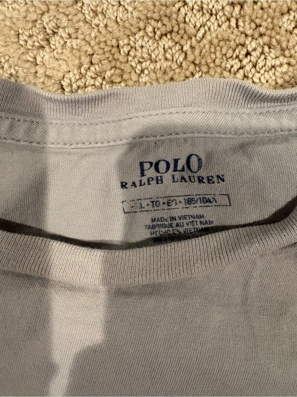 Polo by Ralph Lauren Light Gray Crewneck Tee with Embroidered Pony